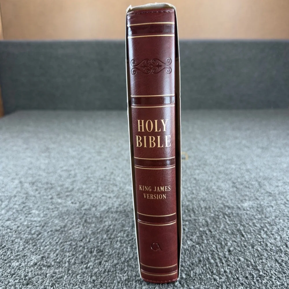 KJV Giant Print Bible Thumb Index Faux Leather Red NEW